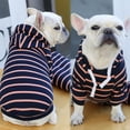 thumbnail image 6 of Breathable Pet Clothing - Keep Warm Strip Pattern Soft Sweatshirt - Cozy Coat for Stylish Home Wear, 6 of 8