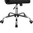 thumbnail image 6 of Yaheetech Modern Faux leather Tufted Armless Office Chair,Black, 6 of 10