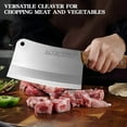 thumbnail image 5 of 7.3-inch Chinese Bone Cleaver - Heavy Duty Butcher Knife Meat Chopper with Nature Wooden Handle, Perfect for Home Kitchen Use$$Home Decor, Kitchen, & Other, 5 of 8
