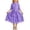 Purple, variant on Girls Summer Outfit Lace Short Sleeve Top With Flowy Skirt Two Piece Matching For Toddler And Kids Casual Party Wear Baby Girl Clothes Bundle