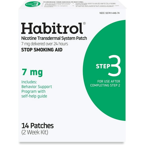 Habitrol Step 3 Nicotine Transdermal System Patch, 7 mg, 14 Count