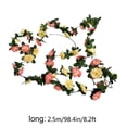 thumbnail image 3 of Faux Rattan Decorative Hanging Item, Spring Style Garland With Artificial Roses, for Home and Garden Use, Yellow, 3 of 7