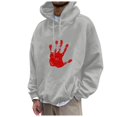 thumbnail image 1 of VBARHMQRT Chandail en Molleton Uni Mode Ample Décontracté pour Hommes, 1 of 4