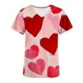 thumbnail image 5 of FNFYFH Womens Scrub Tops Valentines Printed Work Uniform V Neck Short Sleeve Nurse Shirt with Pockets, 5 of 5