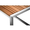 thumbnail image 3 of Krikacy Table Basse d'Extérieur en Acier Inoxydable et Dessus en Teck, Table d'Appoint Toutes Saisons, pour Patio et Terrasse, Teck, 3 of 6