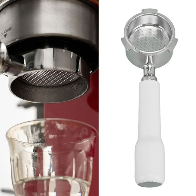 Porte-Filtre Sans Fond avec Panier-Filtre, 51mm - Acier Inoxydable, Extraction Facile, 304, Détachable - Compatible avec et Plus