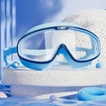 thumbnail image 2 of ZACPNCV Kids Swimming Goggles No Leaking Silicone Non Fog Swim Glasses with Ear Plugs Pool Light Blue 3-13 Years, 2 of 4