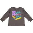thumbnail image 3 of Inktastic Kindergarten Diva with Pencil and Ruler Girls Long Sleeve Toddler T-Shirt, 3 of 5