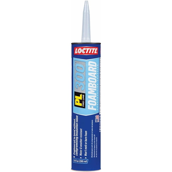 Loctite PL 300 Foamboard VOC Latex Construction Adhesive 10-Ounce Cartridge 1421941