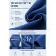 thumbnail image 5 of DOKOTOO Women's Jeans Straight Leg Stretchy Jeans High Waisted Trendy Welt Pockets Loose Wide Leg Denim Pants, 5 of 12