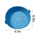 thumbnail image 3 of Teissuly Silicone Air Fryer Liner Reusable Air Fryer Basket Food Grade Silicone Airfryers Baking Tray Heat Resistant Easy Cleaning Silicone Pot Round for Air fryer Oven Accessories Teissuly WER202309201114, 3 of 7