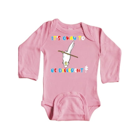 

Inktastic Autism Awareness It s Okay to Be Different Silly Bird Gift Baby Boy or Baby Girl Long Sleeve Bodysuit