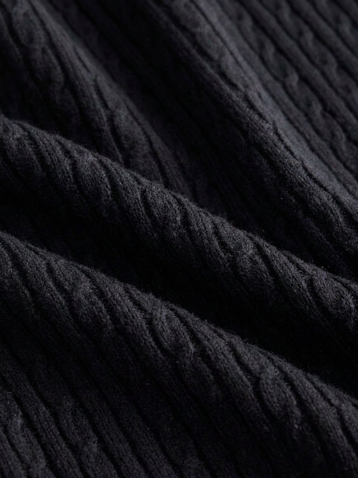 Free Assembly Men's Cozy Yarn Cable Knit Polo Sweater with Short Sleeves, Sizes XS-3XL