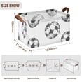 thumbnail image 2 of Ryvnso Soccer Balls Football Pattern Storage Bins Large Basket Foldable Cube Toys Organizer with Handles 1 PC, 2 of 7