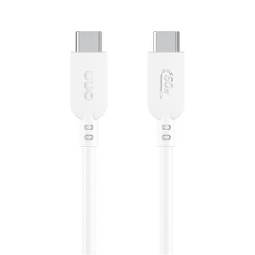 onn 10 feet USB-C to USB-C Charging Cable, Fast Charging, USB-IF Certified, White - Compatible with iPhone 17/16/15 Series, Samsung Galaxy, Note, Pixel Devices iPad Pro, & More