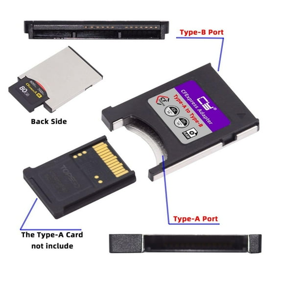Chenyang CFexpress Type-A to Type-B Memory Card Kit Case CFE CFA to CFB Adapter Compatible with Camera 8K RAW PCIe Expansion