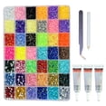 thumbnail image 2 of Diy Jewelry Kit Mixed Color Glitter Gemstones with Glue Tools for Craft Decoration Accessory Making 30ml Ornament, 2 of 9