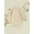 thumbnail image 4 of Bagilaanoe Newborn Baby Girl Boy Oversized Romper Sweatshirt Long Sleeve Bodysuits Pullover 3M 6M 12M 18M Infant Casual Tee Tops, 4 of 9