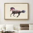 thumbnail image 2 of PixonSign Framed Canvas Print Wall Art Double Exposure Forest Horse Animals Wilderness Photography Modern Art Contemporary Colorful Multicolor for Living Room, Bedroom, Office - 16"x24" Natural, 2 of 5