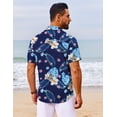 thumbnail image 4 of Camisa COOFANDY de manga corta con botones hawaiana para hombre, 4 of 7
