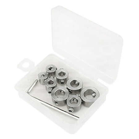 

8pcs Depth Stop Collar Set With Hex Wrench Tools Drill Bit Durable Woodworking