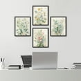 thumbnail image 3 of PixonSign Framed Wall Art Vintage Floral Bouquets Prints, Set of 4 Nature Wildernes Paintings, Rustic Retro Wall Décor, Wildflower Plants Adhesive Canvas Poster for Home Decor - 12"x16" Black, 3 of 5