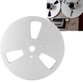thumbnail image 1 of 1/4 7 Inch Empty Tape Reel 3 Holes, Aluminum Alloy Open Reel Takeup Reel for Nab, 1/4 Empty Tape Up Reel to Reel Small Hub Adapter Opening Machine Part Tape Take Up Reel for, 1 of 7
