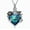 Silver-Blue, variant on Rose Flower Urn Cremation Jewelry for Ashes Urn Necklace with Heart Ashes Pendant Necklaces for Women Men Memorial Gift for Women