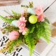 thumbnail image 4 of Adornos florales de Pascua con huevos y flores artificiales | Tallos decorativos para coronas, centros de mesa y decoración primaveral del hogar., 4 of 6