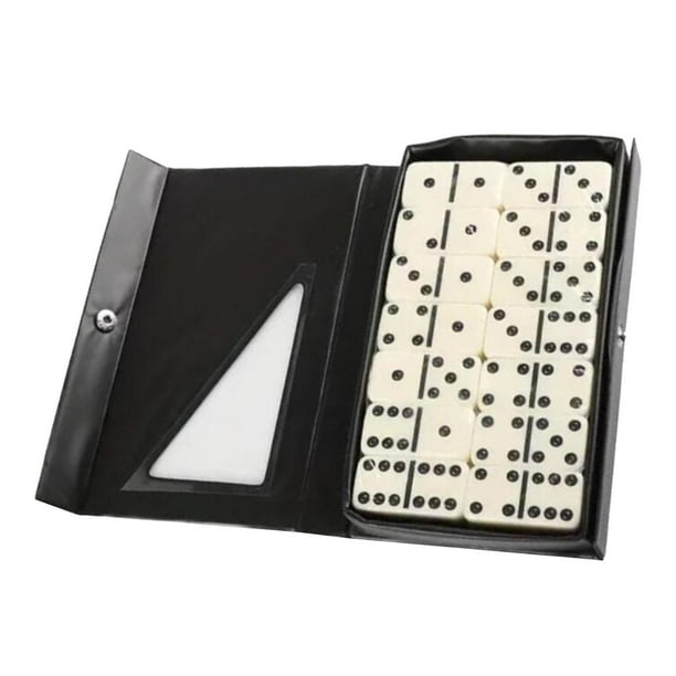 Juego de dominó doble de seis, juguete para juego de mesa clásico familiar, 28 dominó en Estuche portátil para regalos de ocio, entretenimiento y