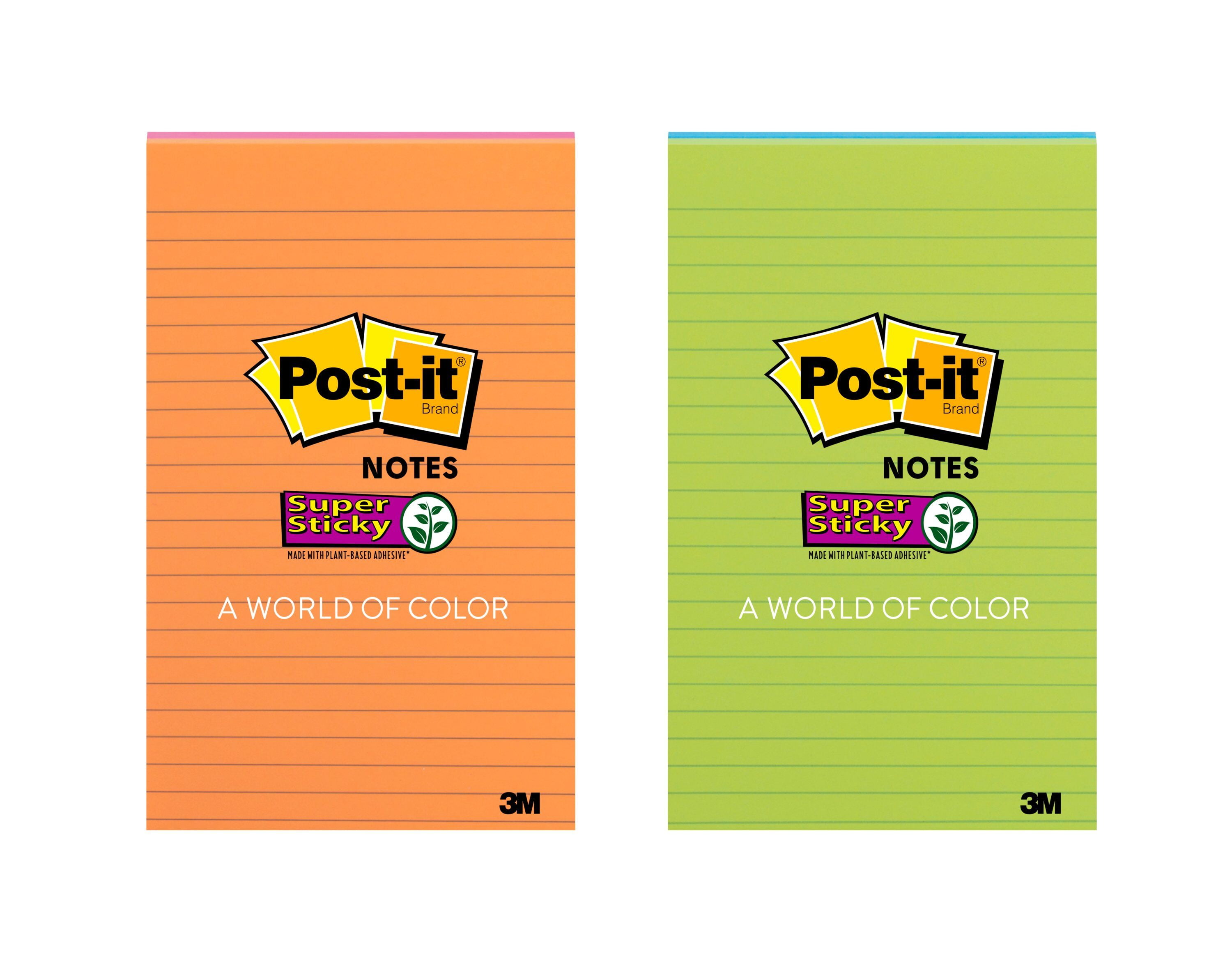 Postit Super Sticky Lined Notes, 5" x 8", Rio de Janeiro Collection, 2 Pads