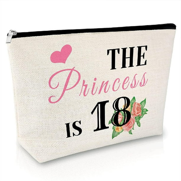 18th Birthday Gifts for Girls Makeup Bags Funny 18 Year Old Birthday Gift  Daughter Gifts from Mom Cosmetic Bag Best Friend Gift Sister Gift for  sister Travel Cosmetic Bag Pouch 