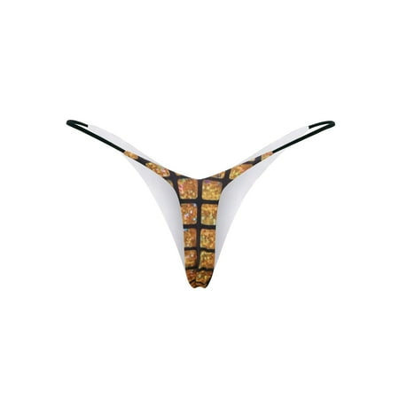 

Ladies Panties Elegant Breathable Sexy Thong Low Rise Double Layer Briefs Panties For Women