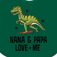 thumbnail image 4 of Inktastic Nana and Papa Love Me Dinosaur Grandson Boys Baby Bib, 4 of 4