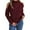 Red, variant on Women's Cold Shoulder Turtleneck Sweaters, Long Sleeve Soft Cable Knit Pullovers, Fall Winter Sexy Jumper Tops