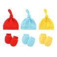thumbnail image 2 of Europa y Estados Unidos gorro fetal para recién nacidos guantes antiarañazos gorro para bebé guantes para bebé gorro con nudo para bebé, 2 of 5