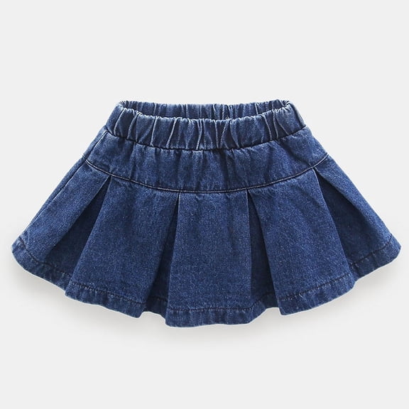 RTKFRFLM Girls Denim Skirt Toddler Casual Jean Mini Skirt with Pockets Kids Classic Fashionable Denim Bottoms for Daily Wear and Play Stylish Summer Clothing for Ages 12 Months-6 Years