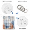 thumbnail image 7 of Small Stall Shower Curtain 36x72 Inch Narrow Half Size Orange Navy Blue Coral Bath Curtains Bathroom Decor, Summer Beach Coastal Ocean Wooden Waterproof Fabric Shower Curtain Set with Hooks 36 Inch, 7 of 7