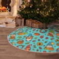 thumbnail image 4 of Salouo fall cute gnome Pumpkin Christmas Tree Skirt 48" Farmhouse Christmas Decorations Snowman Xmas Tree Skirt Tree Mat for Holiday Party Decor, 4 of 8