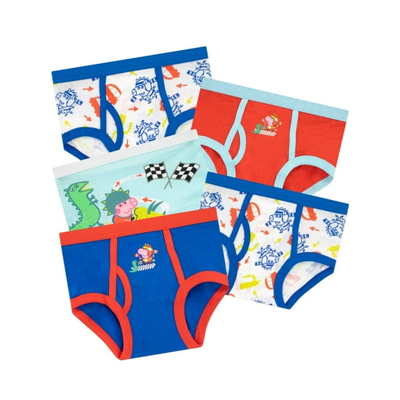 Peppa Pig Boys Underwear Pack of 5 George Pig Multicolor Size 2T - 7