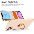 thumbnail image 4 of AmPm iPhone 11 Pro Case, iPhone 11 Pro Phone Case Ring Holder Edge Plating Rotation Kickstand Soft Silicone TPU Bumper Women Girls Shockproof Protective Case Cover for iPhone 11 Pro, Black, 4 of 8