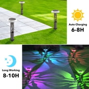 Solar Pathway Lights, 6 Pack Waterproof Outdoor Garden Lights with 8 Lighting Modes