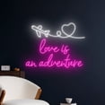 thumbnail image 2 of Handmadetneonsign Love Is An Adventure Neon Sign, AirPlane Led Sign, AirPlane Quote Neon Decor, 2 of 5