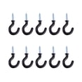 thumbnail image 2 of 100 Pcs 1.1 Inch Cup Mug Hooks Shouldered Metal Screw-in Plastic Coated Hanging Black, 2 of 8