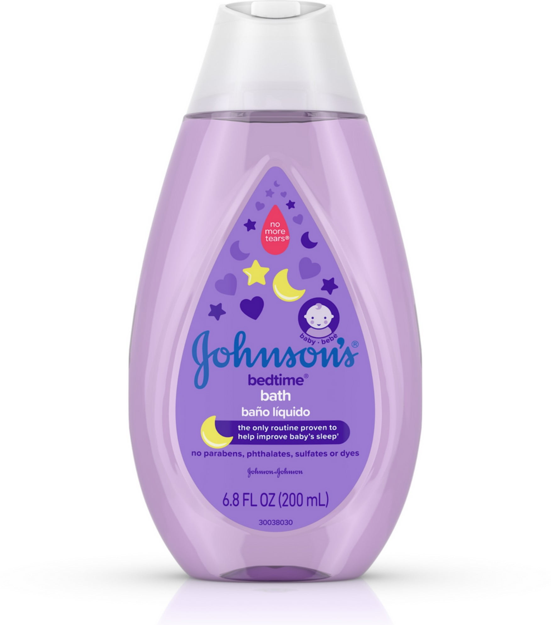 JOHNSON'S Tear-Free Bedtime Baby Bath with Soothing NaturalCalm Aromas 6.80 oz (Pack of 4)