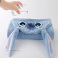 thumbnail image 4 of Capa con capucha de felpa de dibujos animados de Disney Stitch para niñas, albornoz absorbente, de secado rápido Toalla de baño, lindas y acogedoras mangas de murciélago, Pjs Cloaks, 4 of 5