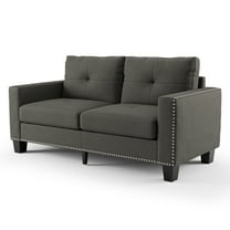Furniture of America Contemporary Faux Linen Redford Sofa, Gray