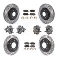 thumbnail image 1 of Transit Auto Front Rear Hub Bearings Assembly Coated Disc Brake Rotors and Semi-Metallic Pads Kit (10Pc) for Car 2017-2020 Hyundai Elantra 1.6L with Multilink Suspension - Left Right Side KBB-114505, 1 of 11