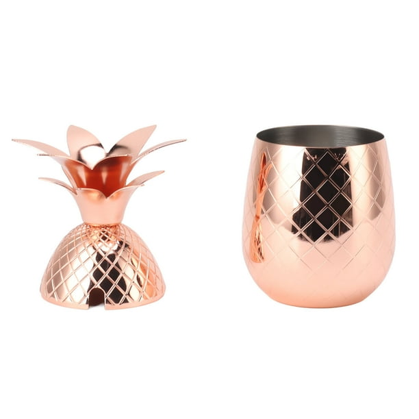 Coctelera Forma De Piña Acero Inoxidable Superficie Lisa Pulida 500 Ml Para Home Bar Gran Capacidad