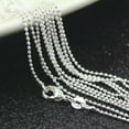 thumbnail image 2 of QQTDFG 5pcs 925Sterling Silver Fashion 2mm 16"-30" Round Ball Beaded Chains Necklace-22", 2 of 4